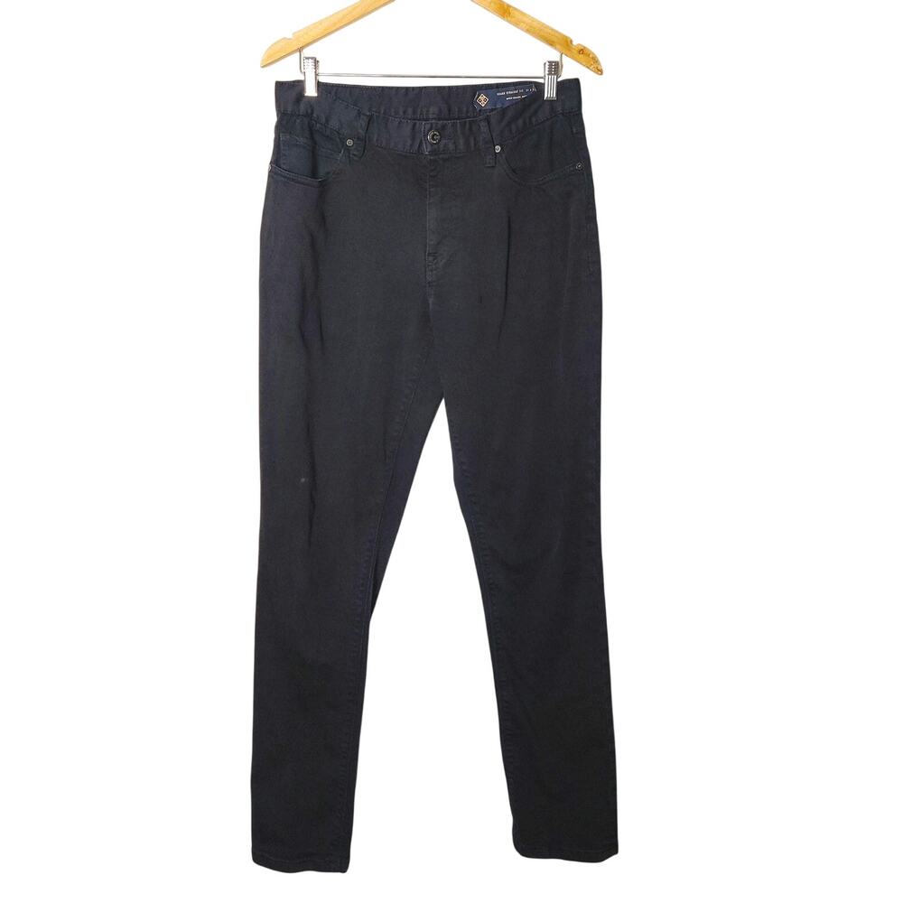 Roark Highway 128 Denim Slim Straight Fit Black Stretch Jeans 31x34 Indie Sleeze